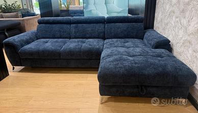 Divano angolare con letto e contenitore 268 cm