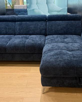 Divano angolare con letto e contenitore 268 cm