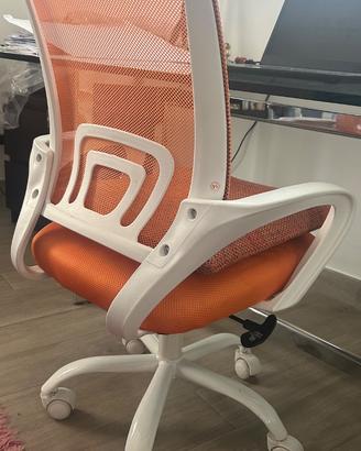Sedia ergonomica arancio