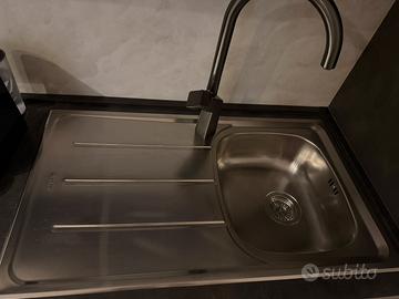 LAVELLO/LAVABO DA CUCINA IN ACCIAIO INOX – 86 cm