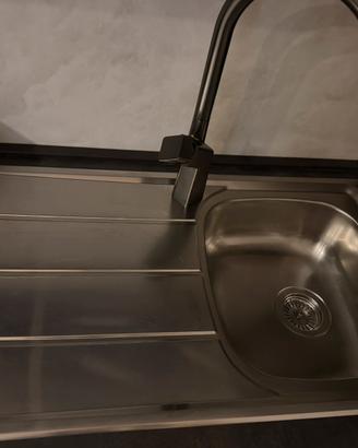 LAVELLO/LAVABO DA CUCINA IN ACCIAIO INOX – 86 cm