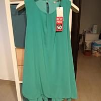 vestito corto verde acqua 