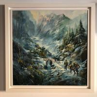 Quadro "Pizzo Tresero" paesaggio invernale alpino