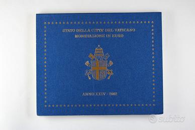 Serie divisionale euro vaticano 2002 fdc