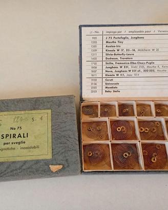 ricambi orologi - Scatola di spirali No. 75
