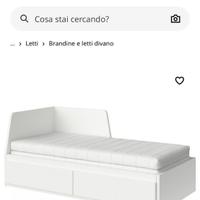Letto singole apribile completo di materassi