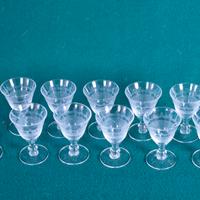 Bicchierini da liquore cristallo inciso  vintage