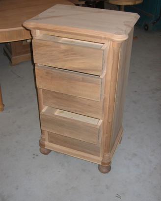 Cassettiera con 5 cassetti in legno