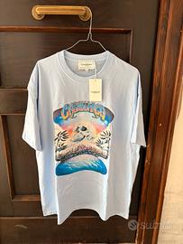 T-shirt Casablanca azzurra multicolore