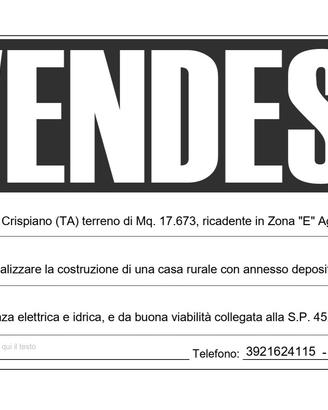 Terreno in Crispiano mq 17.673