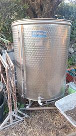 Serbatoio acciaio inox per olio 1000l