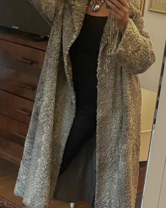 Cappotto vintage astrakan lungo
