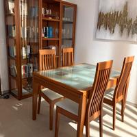 Tavolo e sedie Calligaris color ciliegio