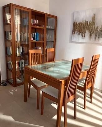 Tavolo e sedie Calligaris color ciliegio