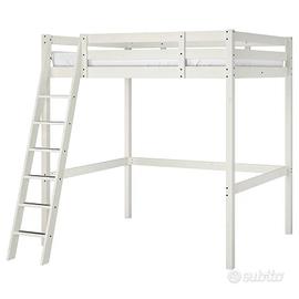 Letto a soppalco IKEA Storå legno bianco 