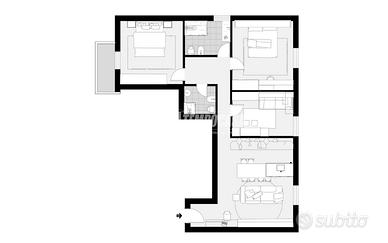 Appartamento a Bologna Via Luigi Calori 4 locali