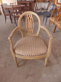 poltrona del XVII secolo laccata