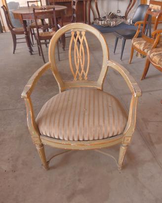 poltrona del XVII secolo laccata