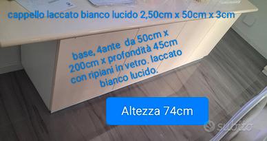 Maida e vetrina laccato bianco lucido