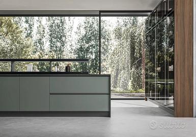 CUCINA come DISEGNO ALLEGATO isola+lineare 765cm