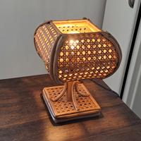 Anni '60 - Lampada In Bambù E Rattan