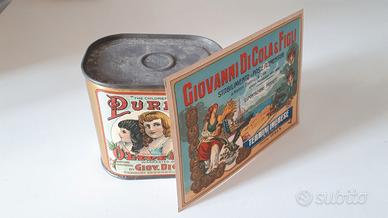 scatola latta fusto di olio termini imerese antica