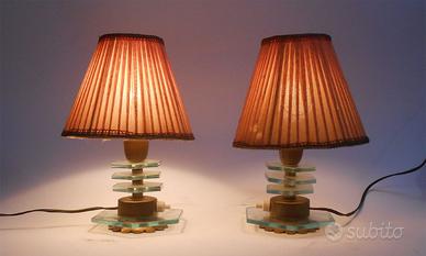 Rara coppia lampade da comodino Fontana Arte