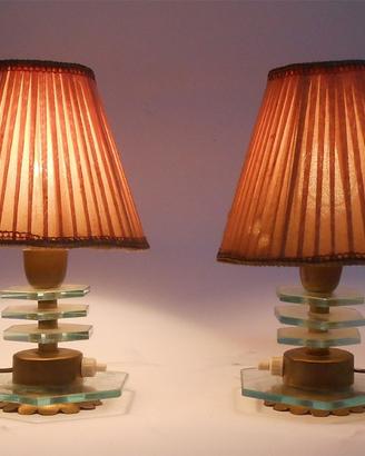 Rara coppia lampade da comodino Fontana Arte