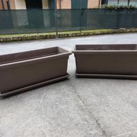 Fioriere rettangolari 100 da esterno con sottovasi
