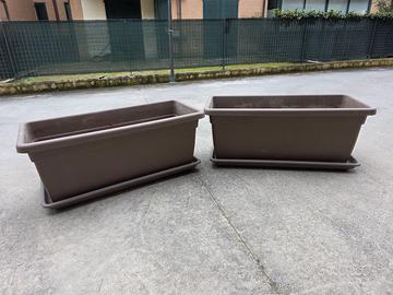 Fioriere rettangolari 100 da esterno con sottovasi