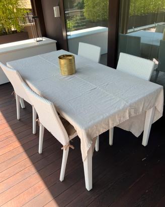 Tavolo in rattan per terrazzi / esterni / giardino