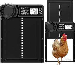 Porta automatica per Pollaio con display alluminio