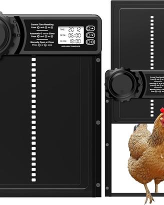 Porta automatica per Pollaio con display alluminio