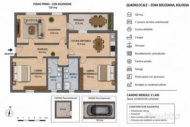 Quadrilocale in zona Bolognina
