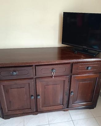 Credenza più tavolo legno massello