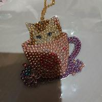 Portachiavi con gatto fatti a mano