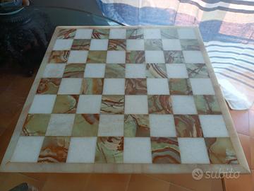 Splendida scacchiera di ONICE 38,5 cm x 3 cm