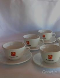 Set 6 tazze da cappuccino Hausbrandt con piattini