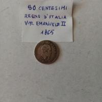 Moneta 50 centesimi 1863