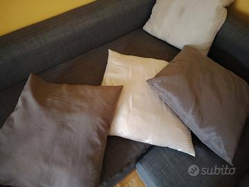 cuscini arredo grigio scuro e chiaro