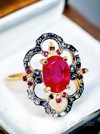 anello stile antico art decò 