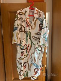 Night Shirt Snakes White - Satin Morning