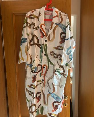 Night Shirt Snakes White - Satin Morning