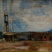 Dipinto olio su tavoletta firmato Simonetti. 