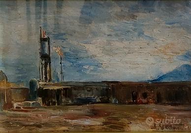 Dipinto olio su tavoletta firmato Simonetti. 