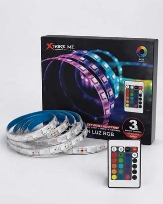 Striscia LED RGB Telecomando Alimentatore 5m