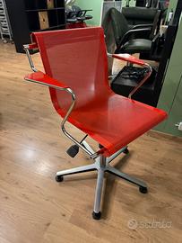 Sedie ufficio girevoli rosse