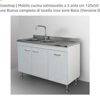 Mobile cucina sottolavello a 3 ante cm120x50 Nuovo