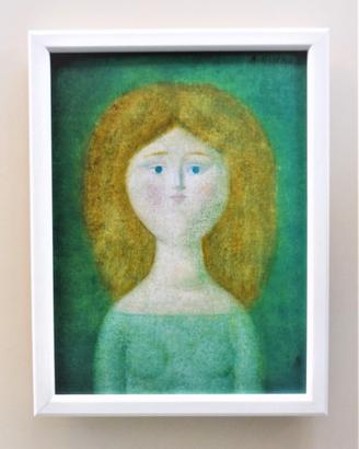 Quadro Fanciulla di Antonio Bueno con cornice