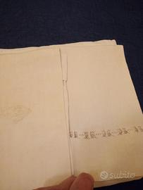 lenzuolo matrimoniale ricamato a mano